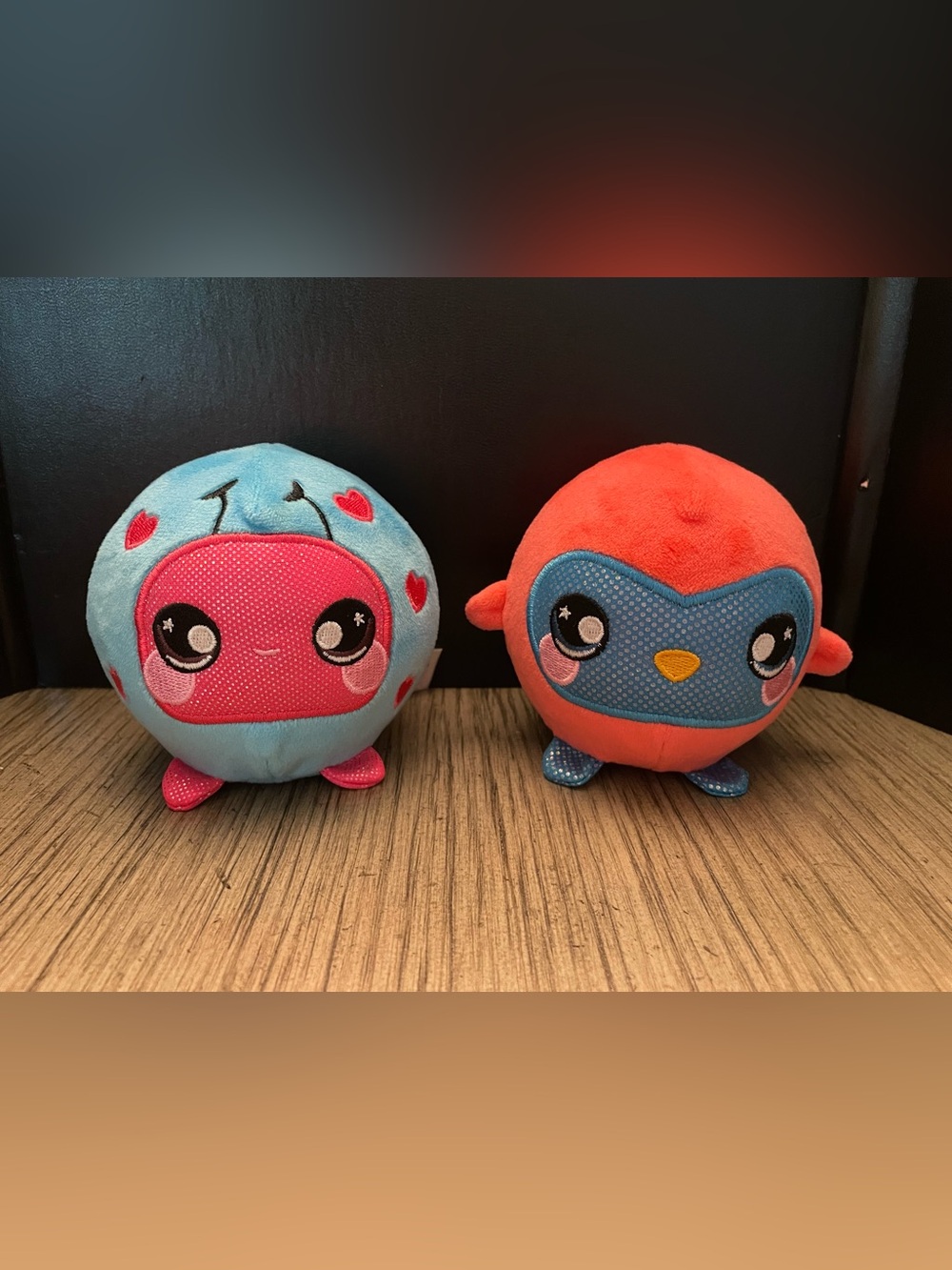 Squeezamals, set of 2, ladybug and bird.